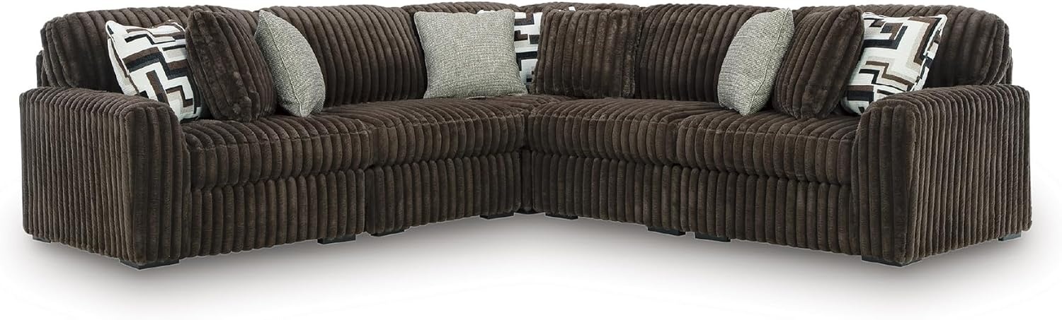 image:imageSignature Design by Ashley MidnightMadness Oversized Ottoman GunmetalBrown
