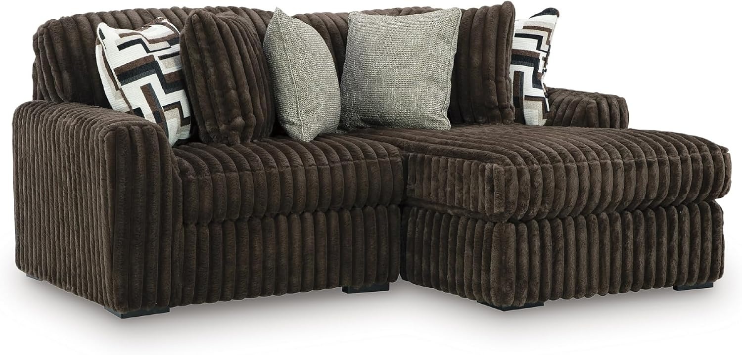 image:imageSignature Design by Ashley MidnightMadness Oversized Ottoman GunmetalBrown
