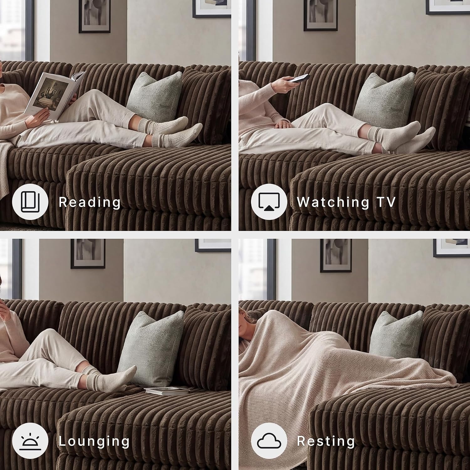 image:imageSignature Design by Ashley MidnightMadness Oversized Ottoman GunmetalBrown