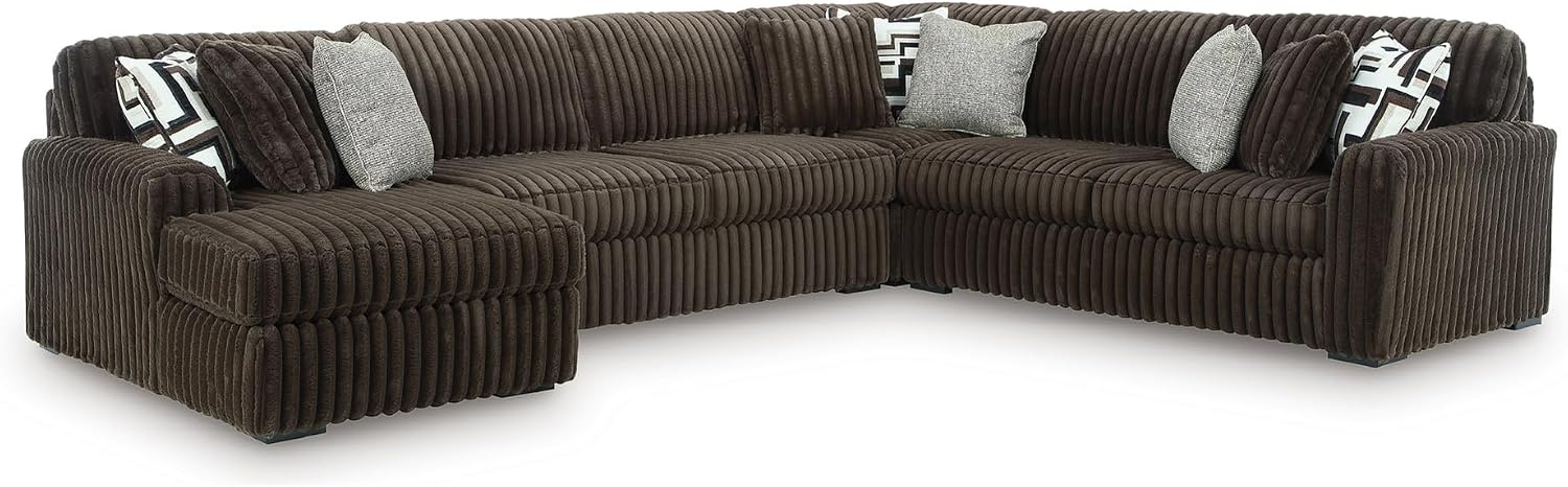image:imageSignature Design by Ashley MidnightMadness Oversized Ottoman GunmetalBrown