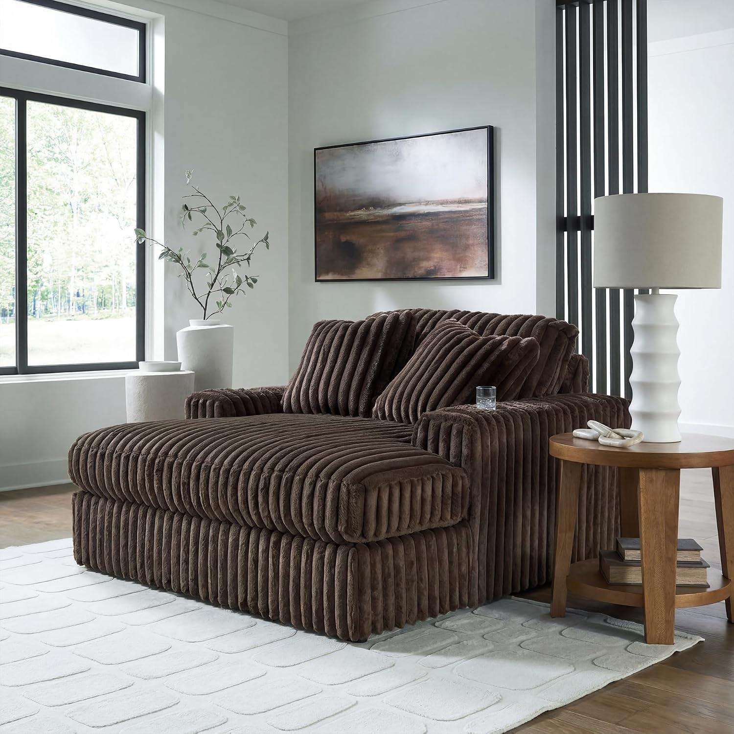 image:imageSignature Design by Ashley MidnightMadness Oversized Ottoman GunmetalBrown