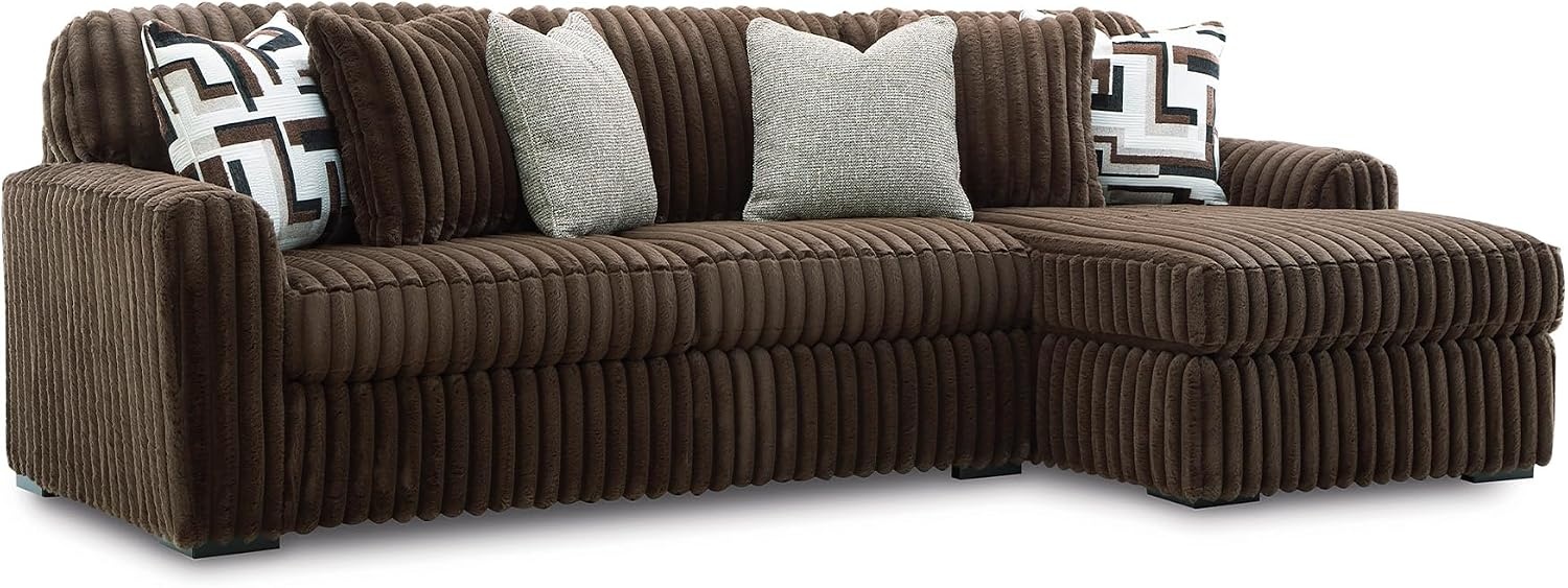 image:imageSignature Design by Ashley MidnightMadness Oversized Ottoman GunmetalBrown