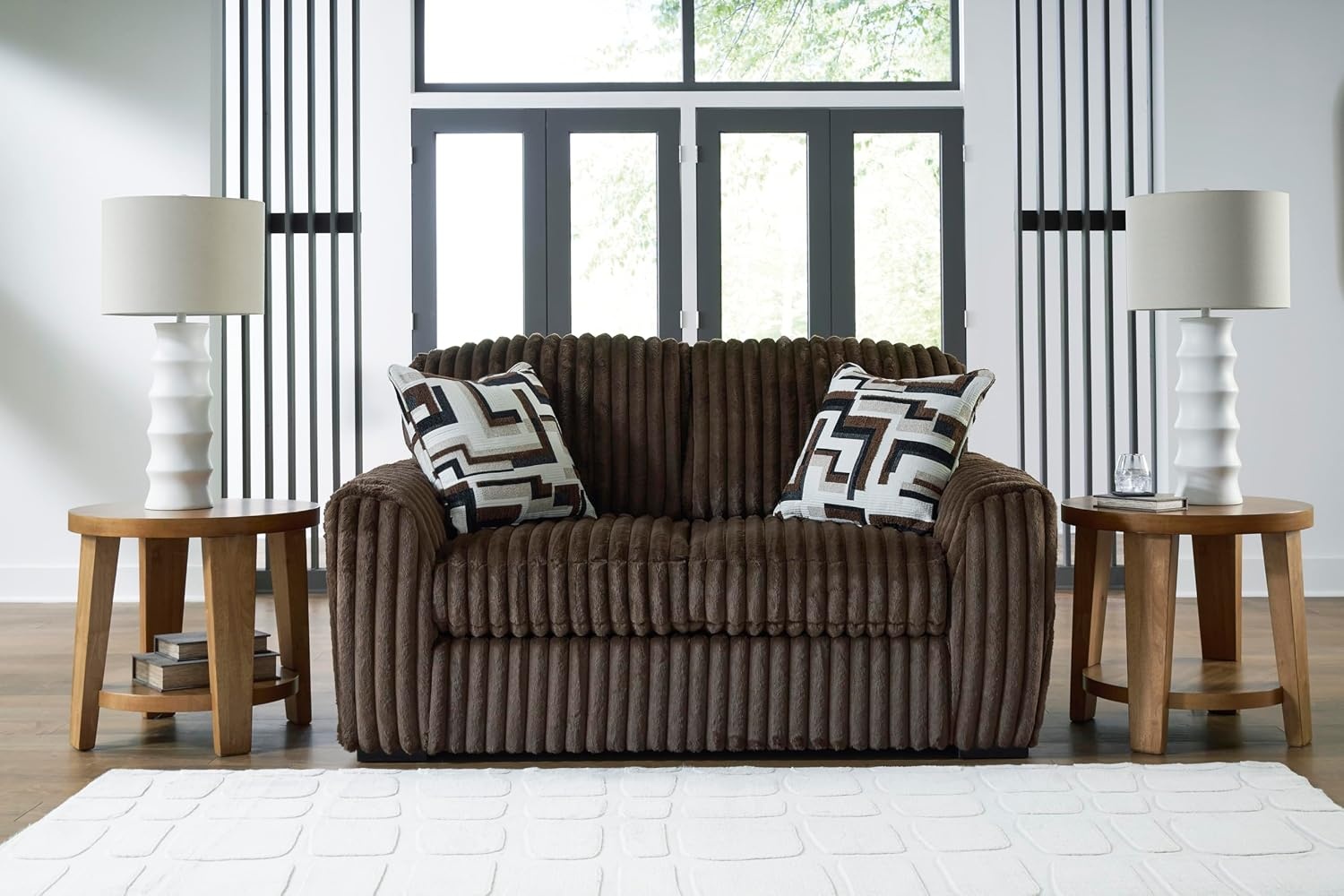 image:imageSignature Design by Ashley MidnightMadness Oversized Ottoman GunmetalBrown