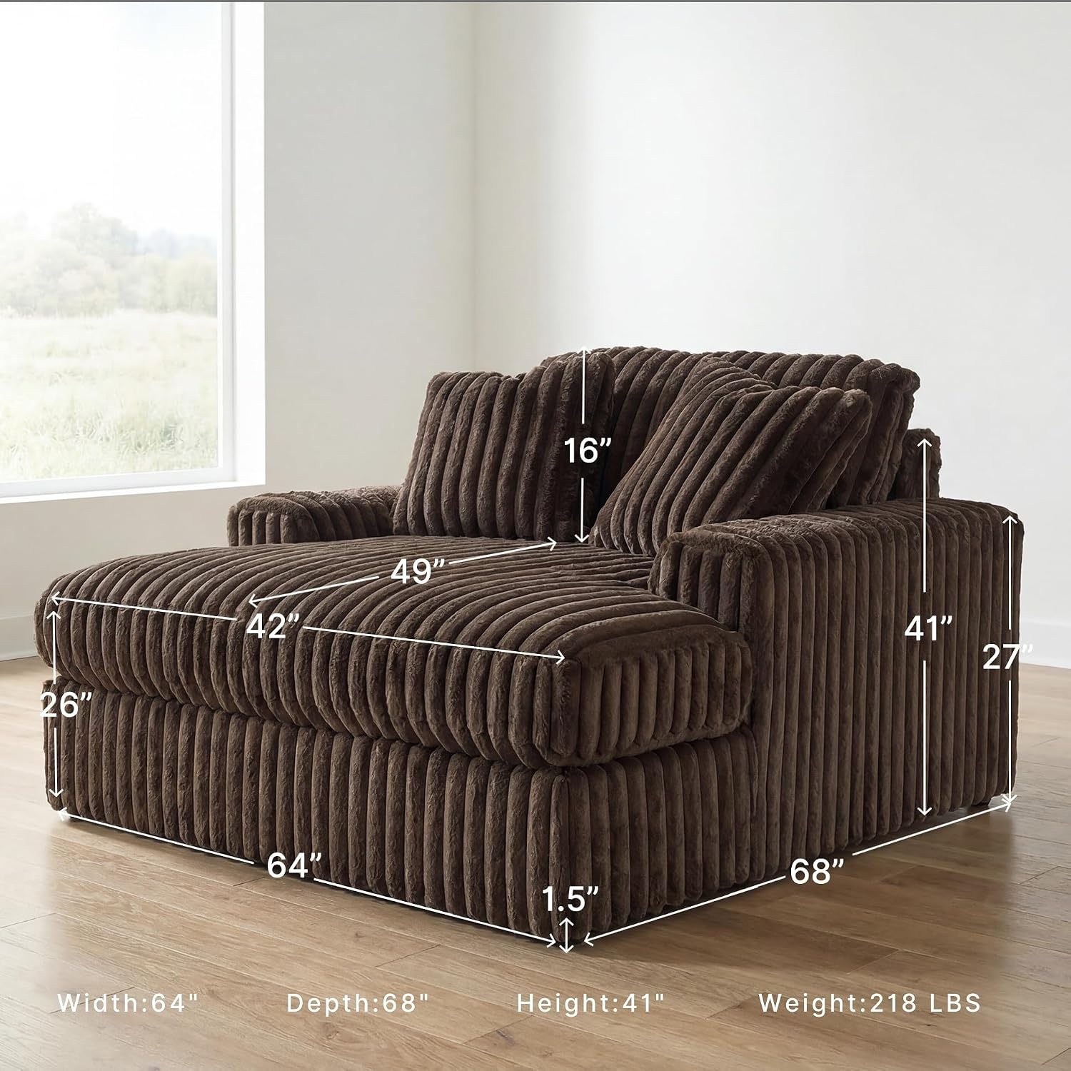 image:imageSignature Design by Ashley MidnightMadness Oversized Ottoman GunmetalBrown
