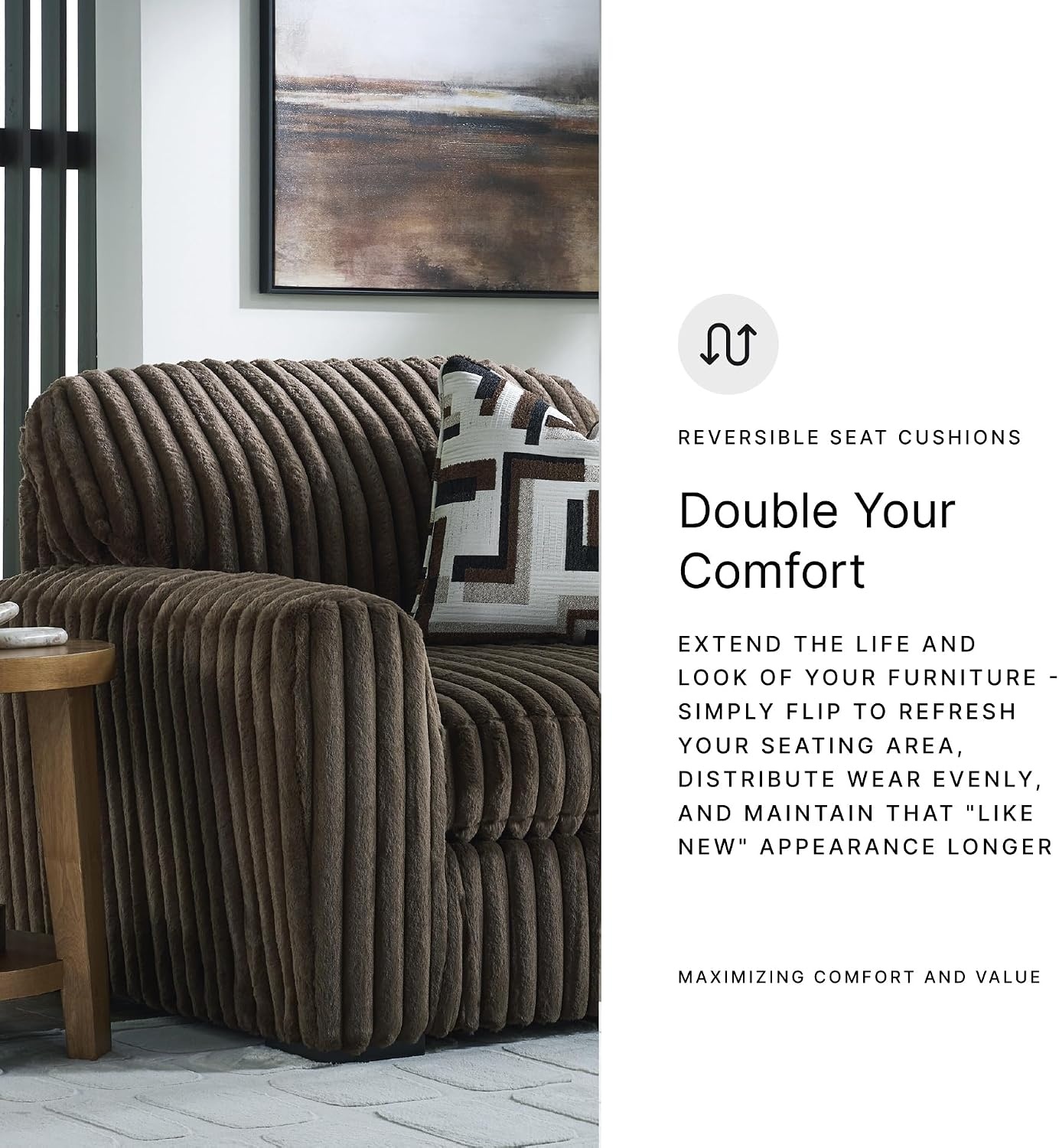 image:imageSignature Design by Ashley MidnightMadness Oversized Ottoman GunmetalBrown