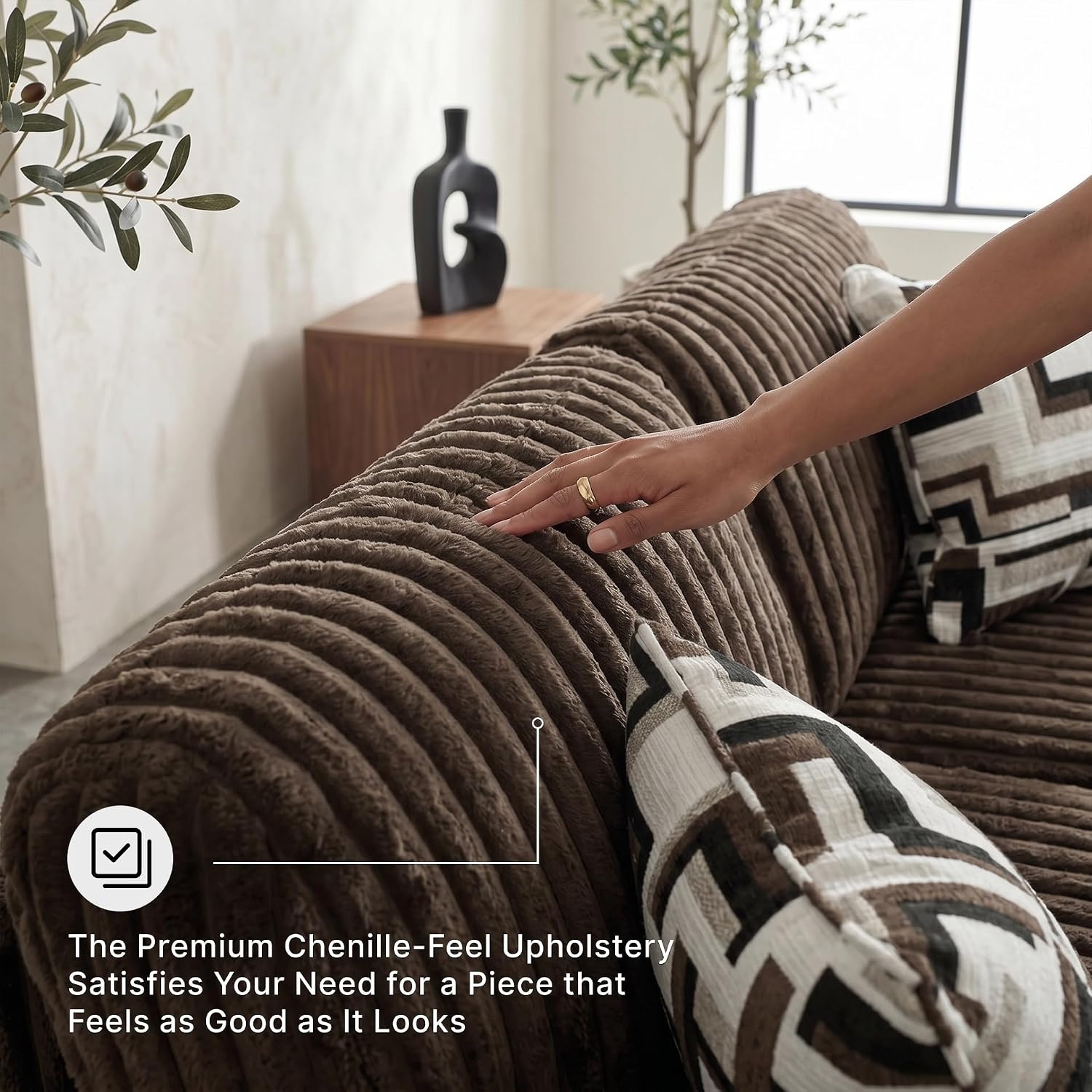 image:imageSignature Design by Ashley MidnightMadness Oversized Ottoman GunmetalBrown