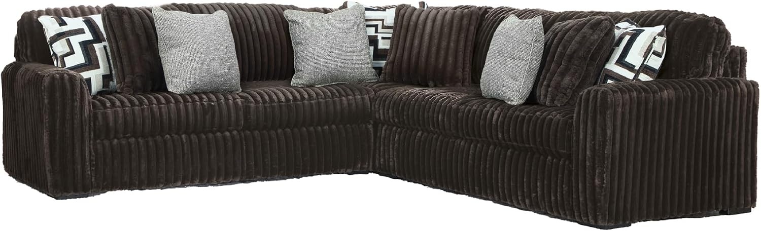 image:imageSignature Design by Ashley MidnightMadness Oversized Ottoman GunmetalBrown