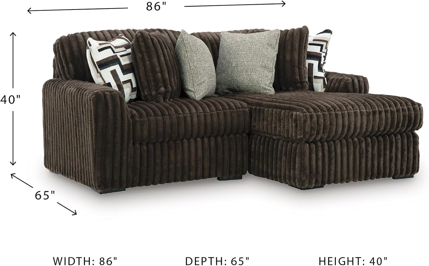 image:imageSignature Design by Ashley MidnightMadness Oversized Ottoman GunmetalBrown