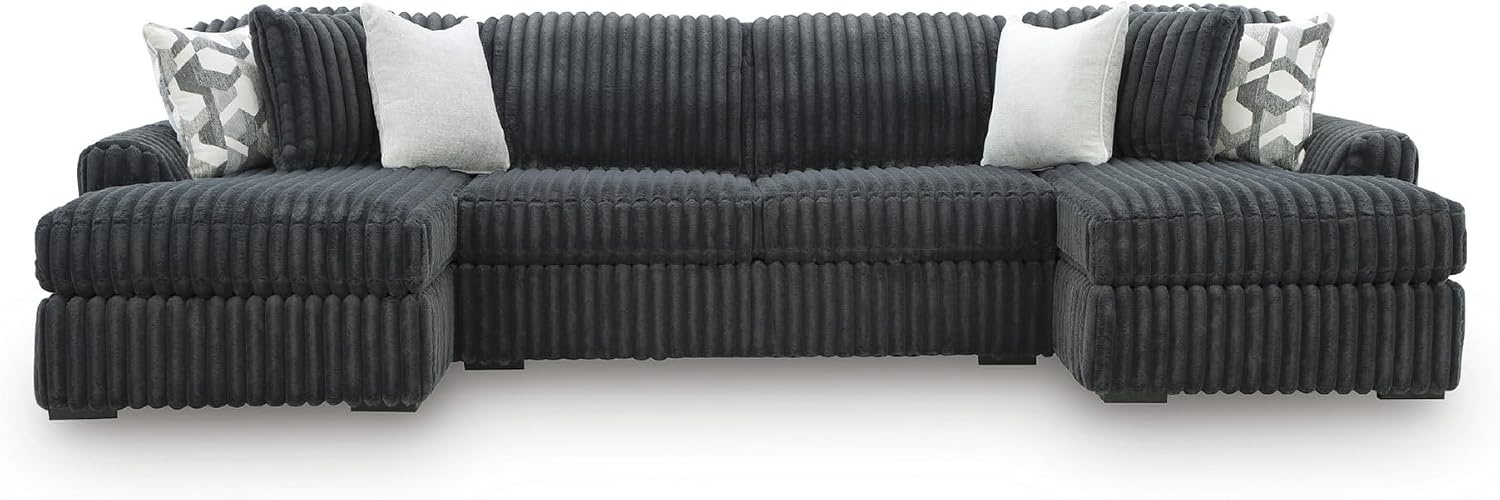 image:imageSignature Design by Ashley MidnightMadness Oversized Ottoman GunmetalGrey