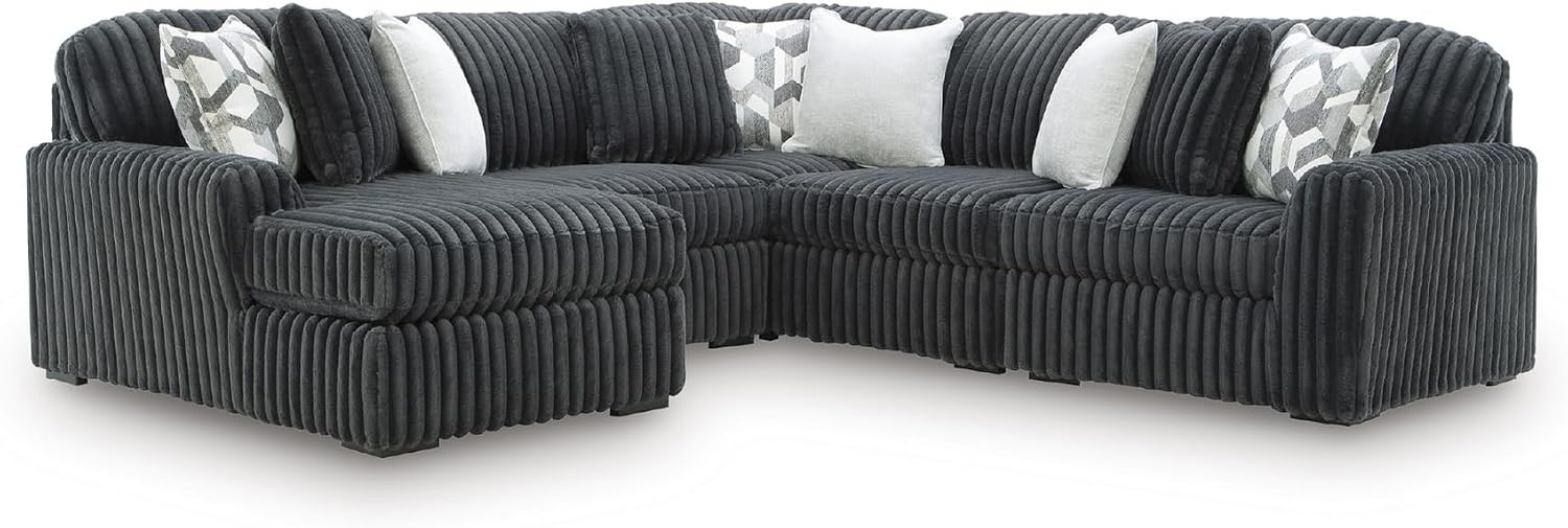 image:imageSignature Design by Ashley MidnightMadness Oversized Ottoman GunmetalGrey