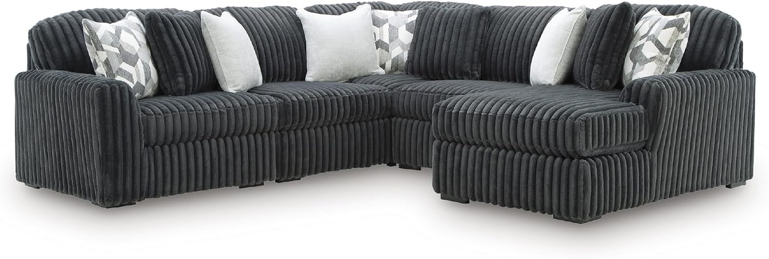 image:imageSignature Design by Ashley MidnightMadness Oversized Ottoman GunmetalGrey