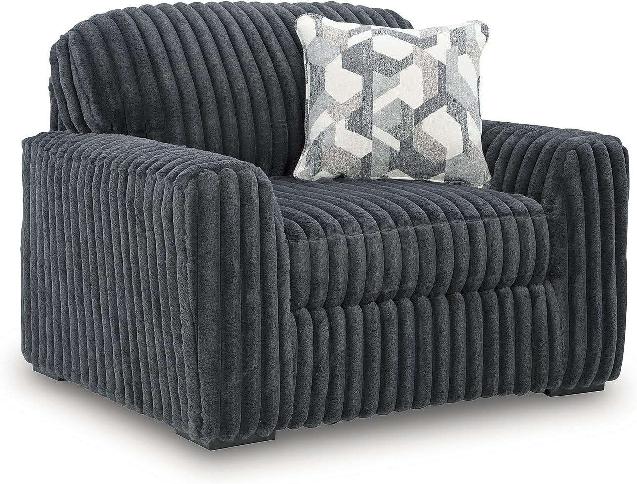 image:imageSignature Design by Ashley MidnightMadness Oversized Ottoman GunmetalGrey