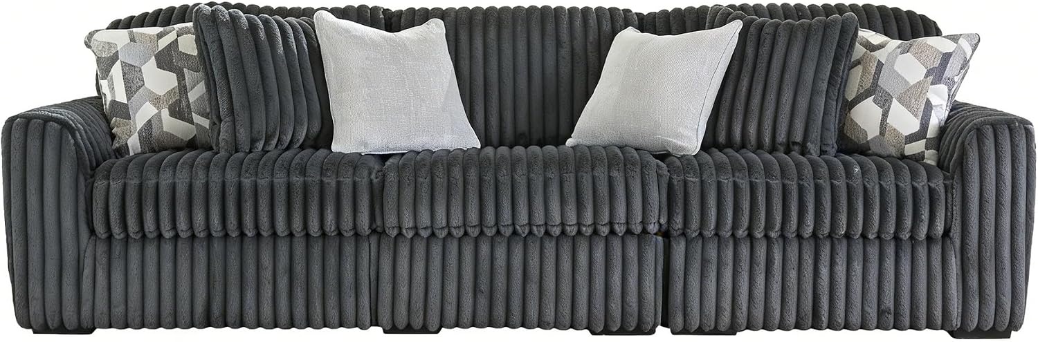 image:imageSignature Design by Ashley MidnightMadness Oversized Ottoman GunmetalGrey