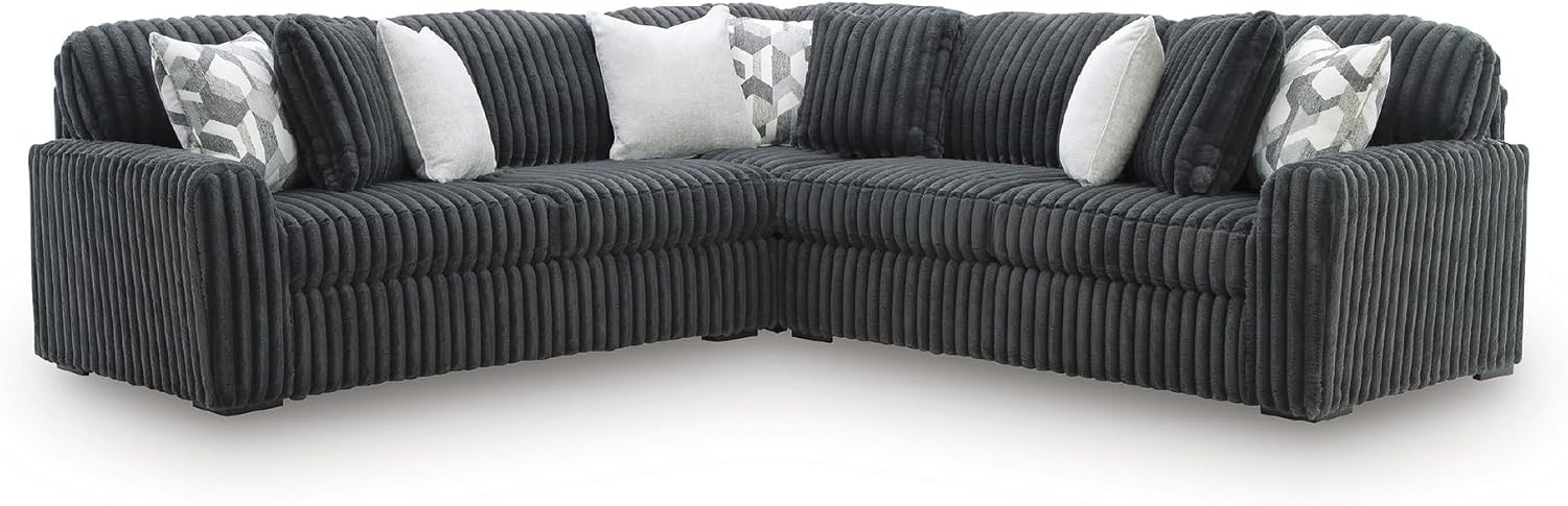 image:imageSignature Design by Ashley MidnightMadness Oversized Ottoman GunmetalGrey