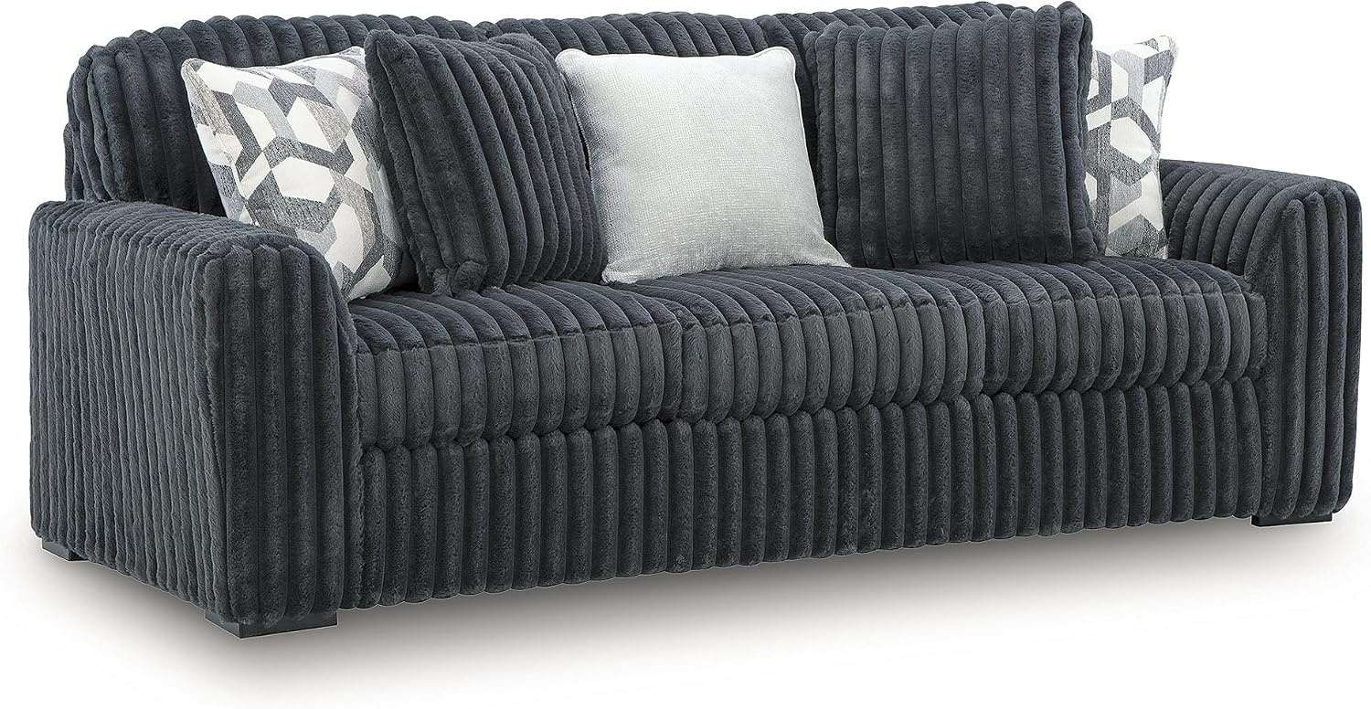 image:imageSignature Design by Ashley MidnightMadness Oversized Ottoman GunmetalGrey