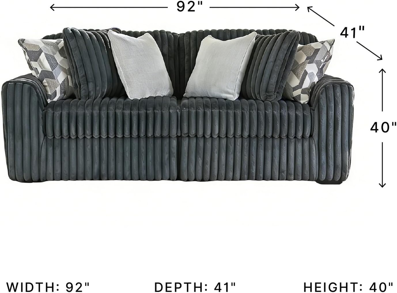 image:imageSignature Design by Ashley MidnightMadness Oversized Ottoman GunmetalGrey
