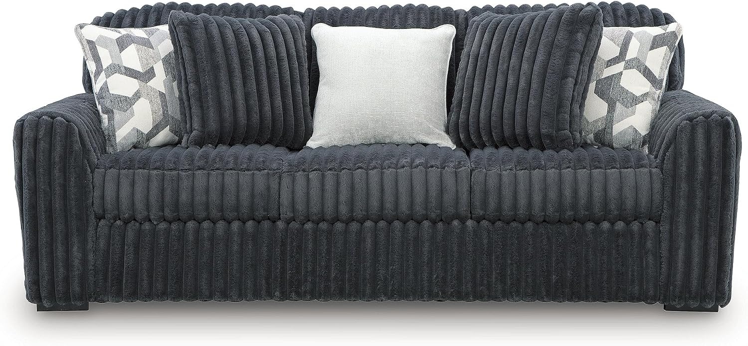 image:imageSignature Design by Ashley MidnightMadness Oversized Ottoman GunmetalGrey