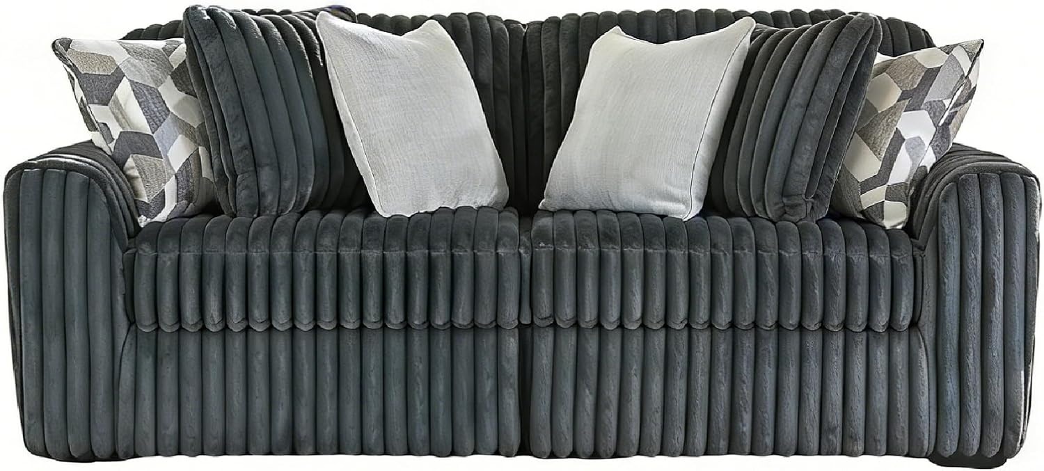 image:imageSignature Design by Ashley MidnightMadness Oversized Ottoman GunmetalGrey