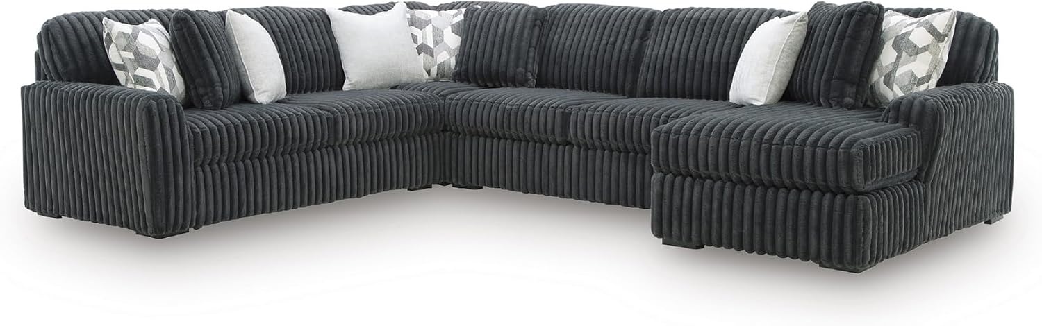 image:imageSignature Design by Ashley MidnightMadness Oversized Ottoman GunmetalGrey