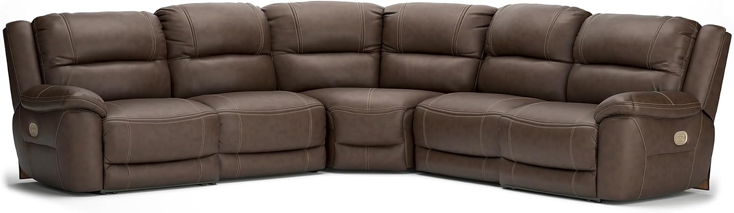 image:imageSignature Design by Ashley 5Piece Power Reclining Sectional ChocolateBrown