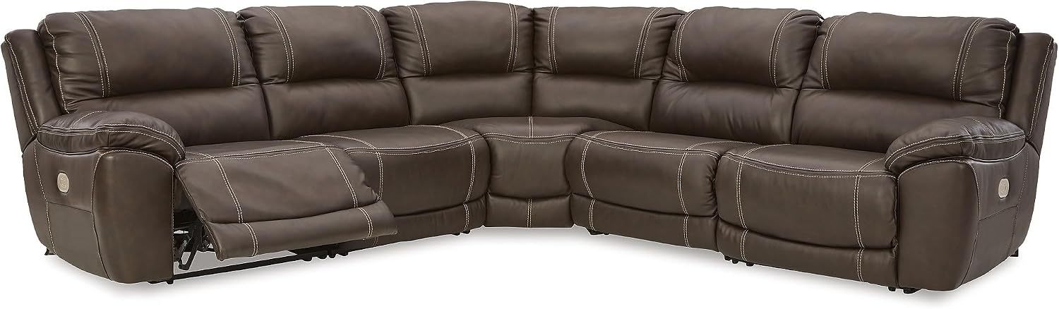 image:imageSignature Design by Ashley 5Piece Power Reclining Sectional ChocolateBrown