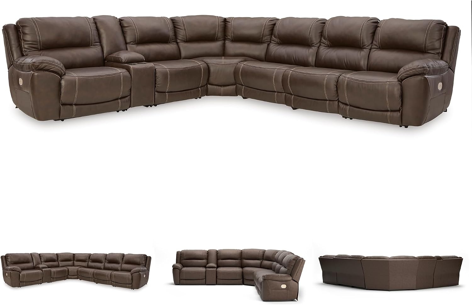 image:imageSignature Design by Ashley 5Piece Power Reclining Sectional ChocolateBrown
