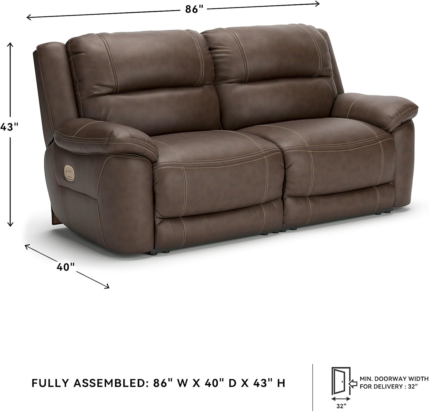 image:imageSignature Design by Ashley 5Piece Power Reclining Sectional ChocolateBrown