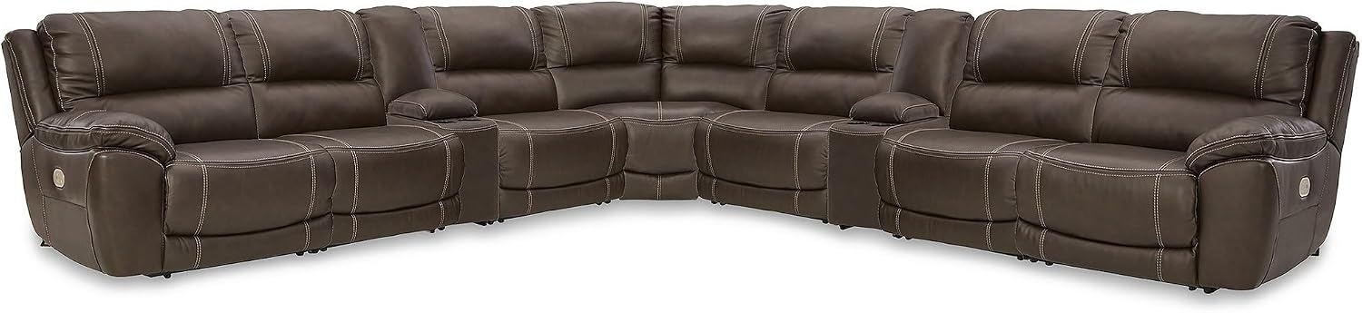 image:imageSignature Design by Ashley 5Piece Power Reclining Sectional ChocolateBrown