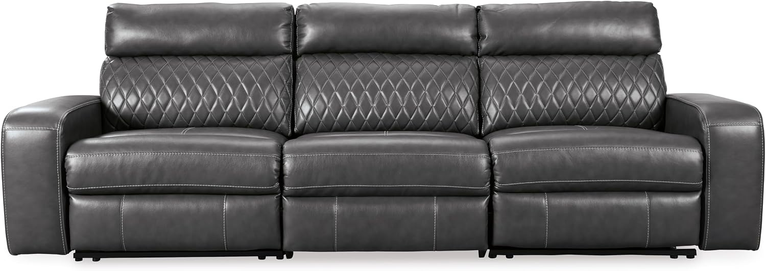 image:imageSignature Design by Ashley Samperstone 3Piece Power Reclining SectionalGrey