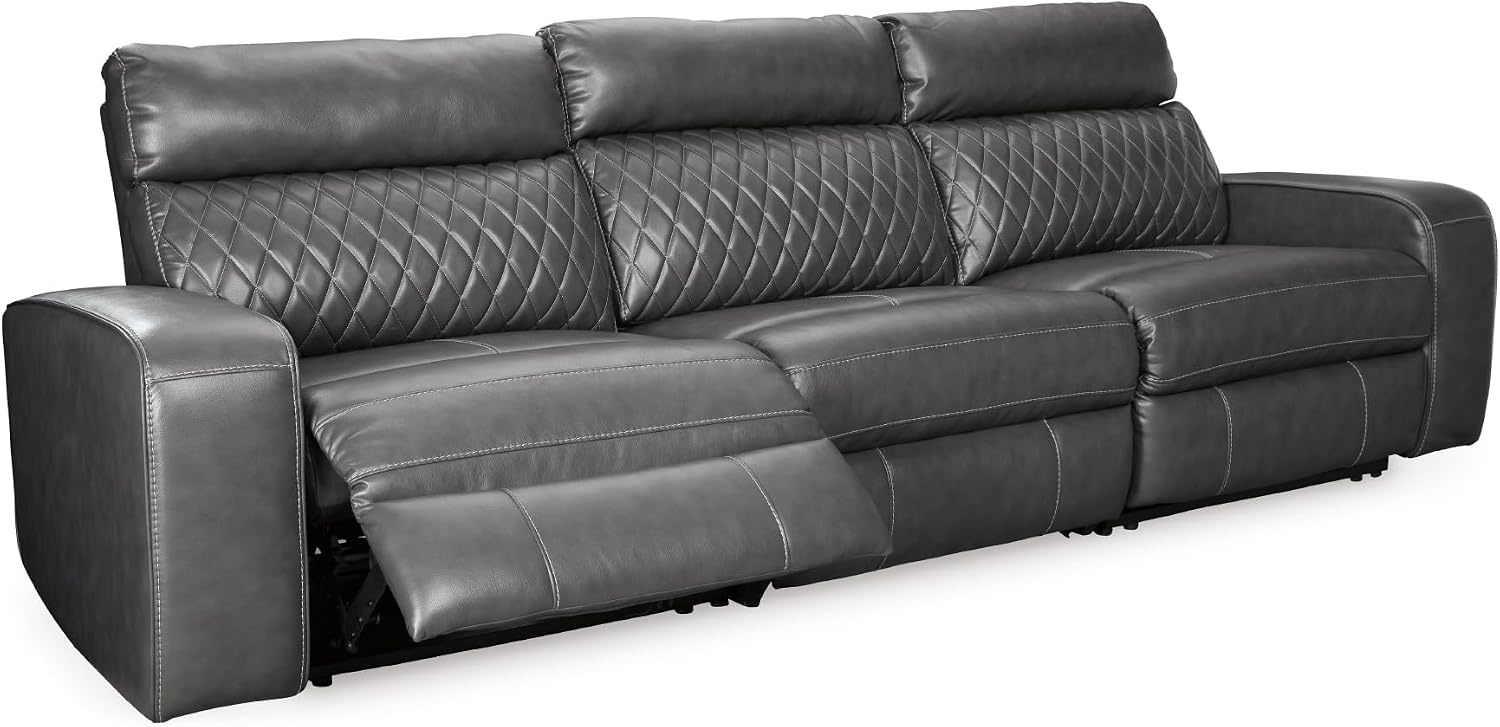 image:imageSignature Design by Ashley Samperstone 3Piece Power Reclining SectionalGrey