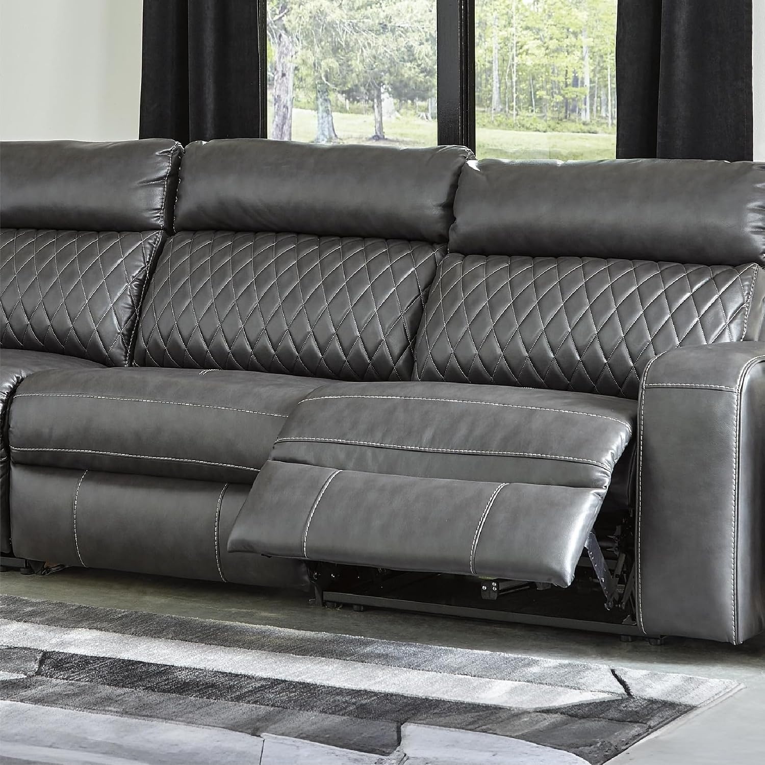 image:imageSignature Design by Ashley Samperstone 3Piece Power Reclining SectionalGrey