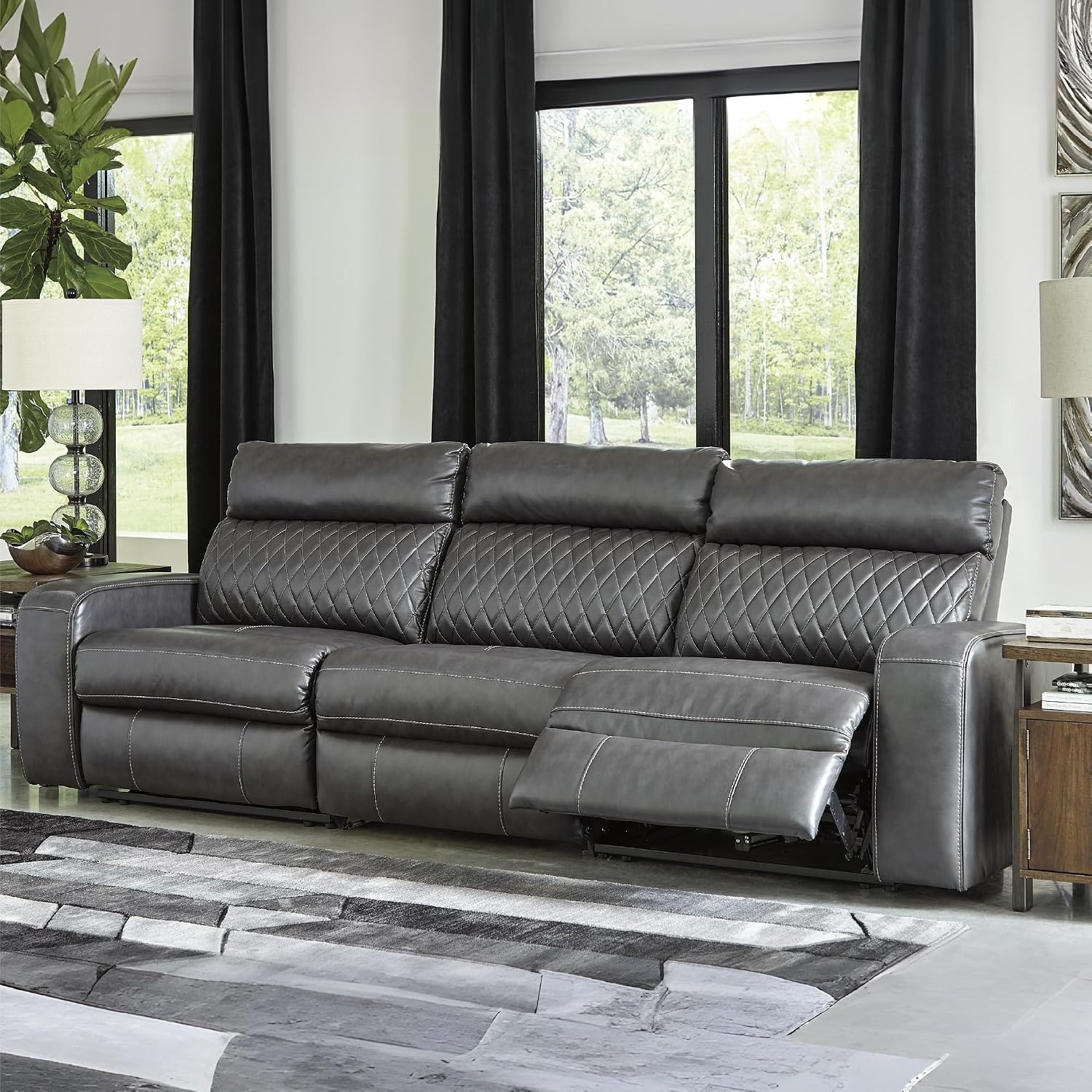 image:imageSignature Design by Ashley Samperstone 3Piece Power Reclining SectionalGrey