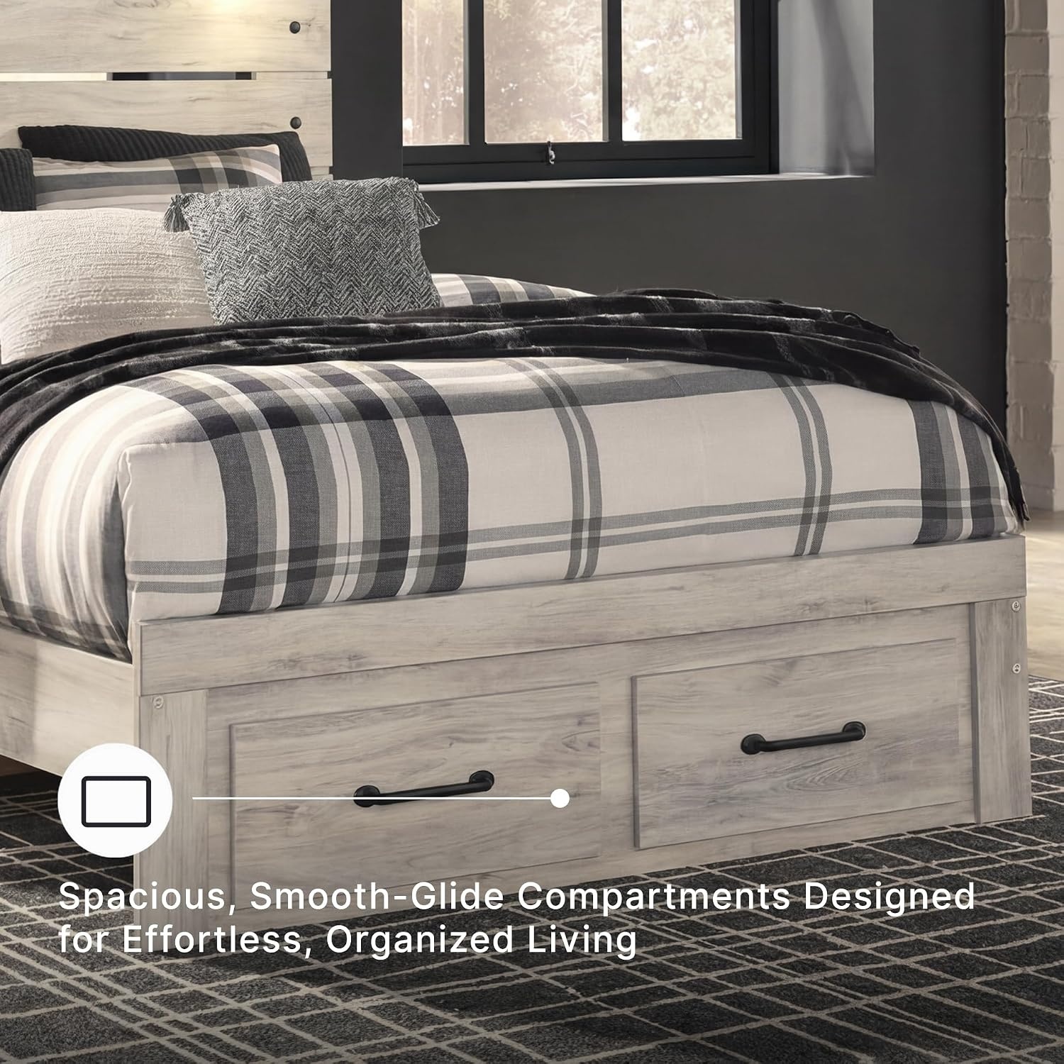 image:imageSignature Design by Ashley Drystan Full Bookcase Bed with DrawersQueen