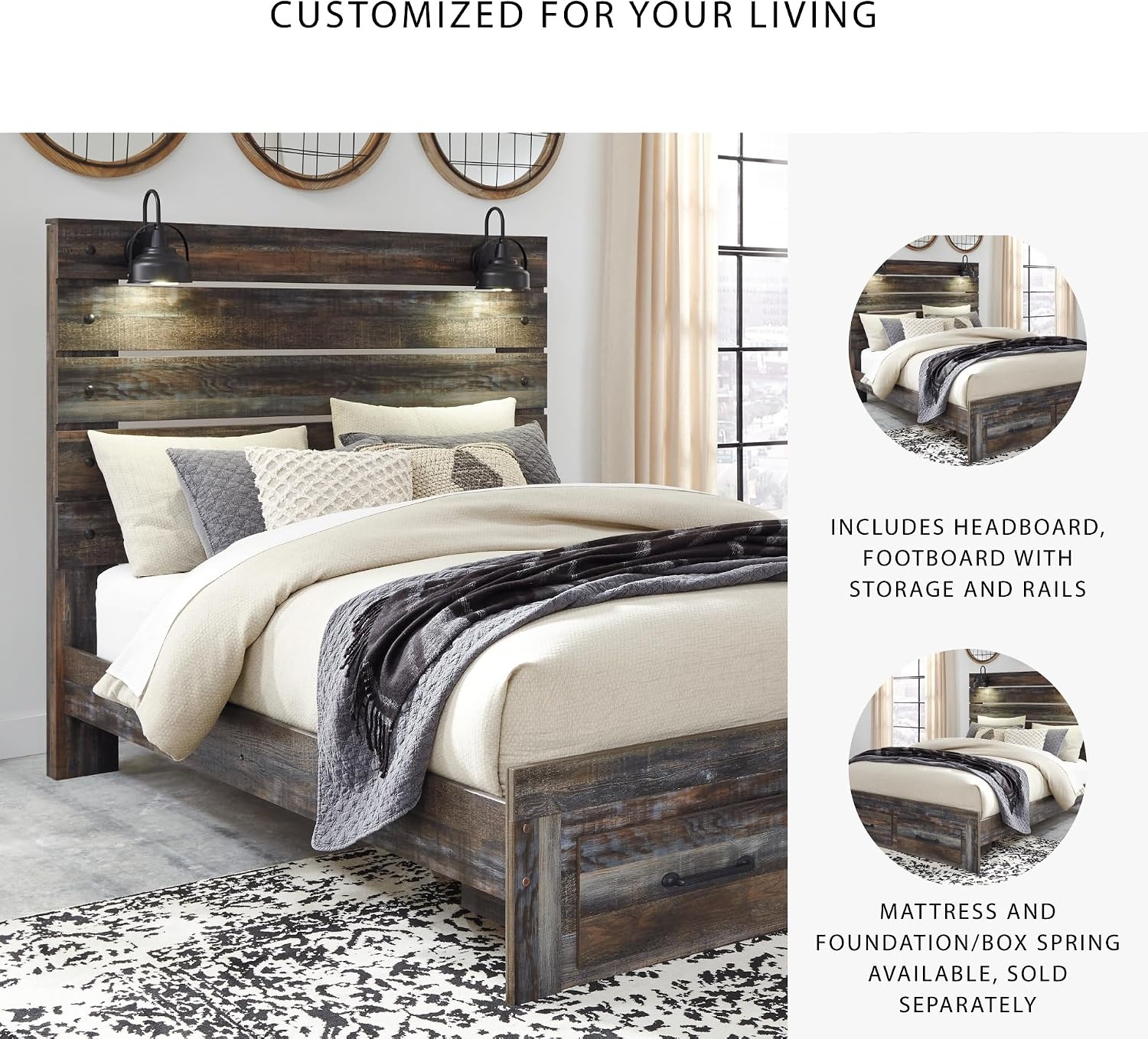 image:imageSignature Design by Ashley Drystan Full Bookcase Bed with DrawersQueen