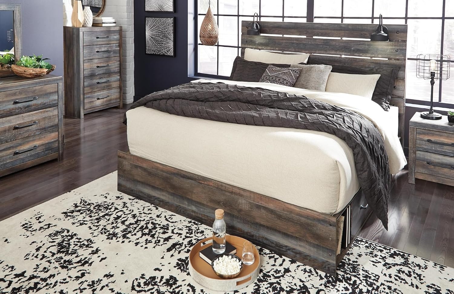image:imageSignature Design by Ashley Drystan Full Bookcase Bed with DrawersQueen