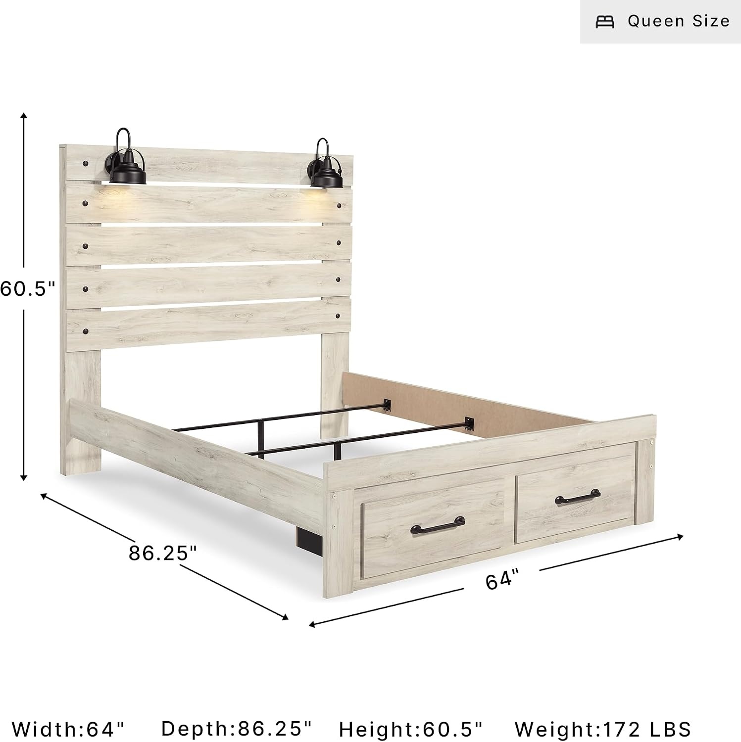 image:imageSignature Design by Ashley Drystan Full Bookcase Bed with DrawersQueen