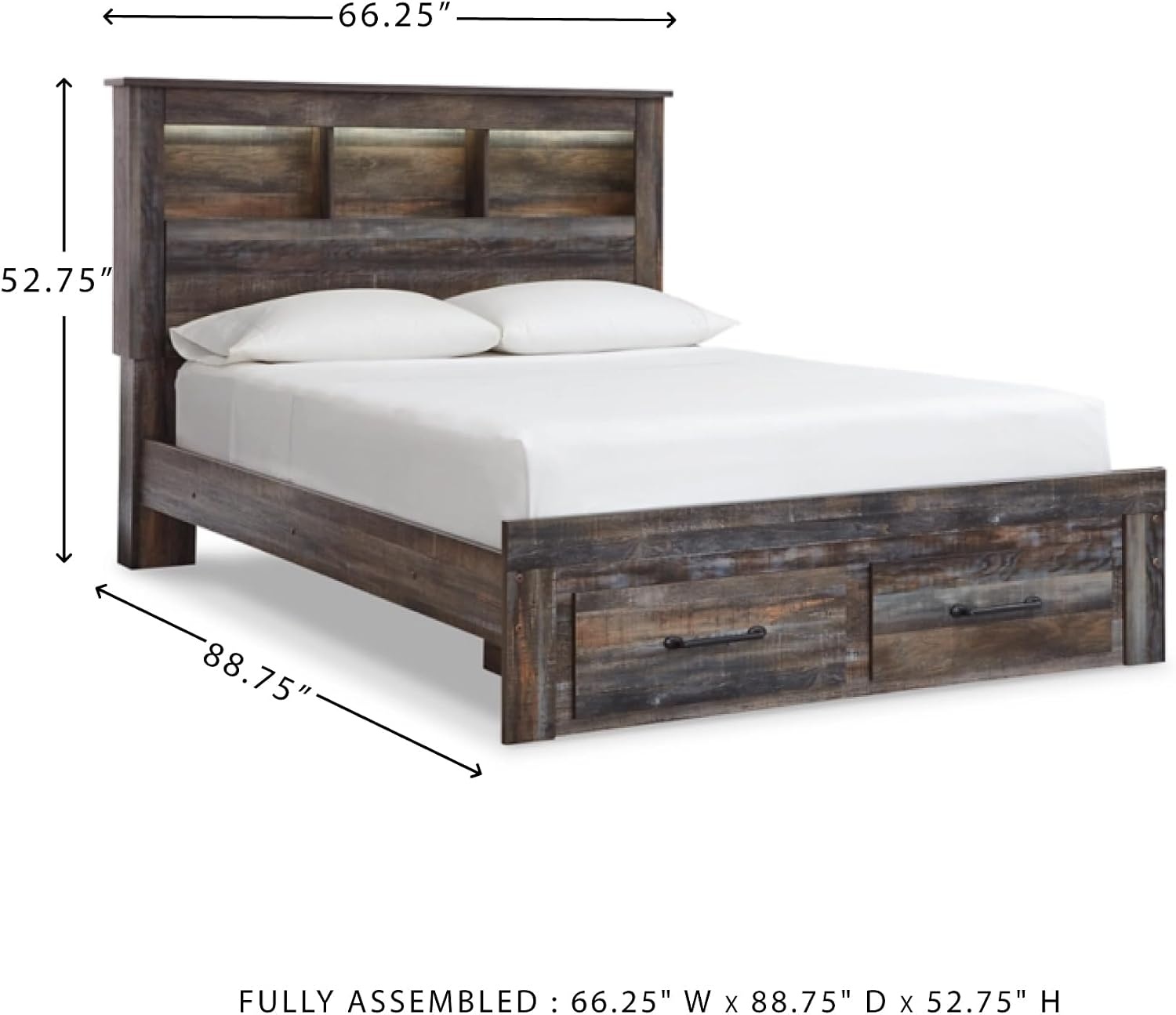 image:imageSignature Design by Ashley Drystan Full Bookcase Bed with DrawersQueen