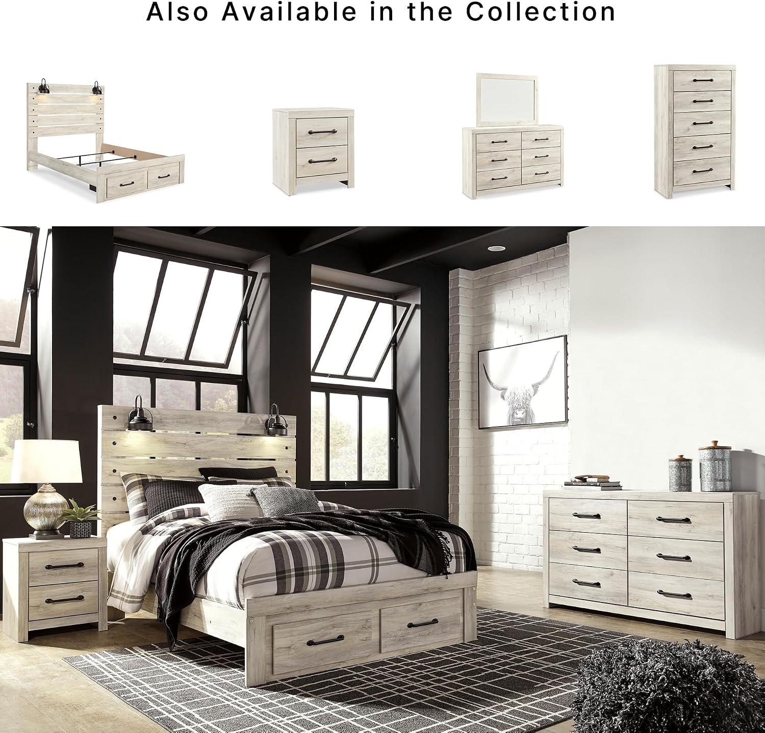 image:imageSignature Design by Ashley Drystan Full Bookcase Bed with DrawersQueen