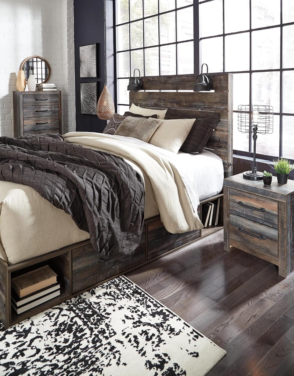 image:imageSignature Design by Ashley Drystan Full Bookcase Bed with DrawersQueen