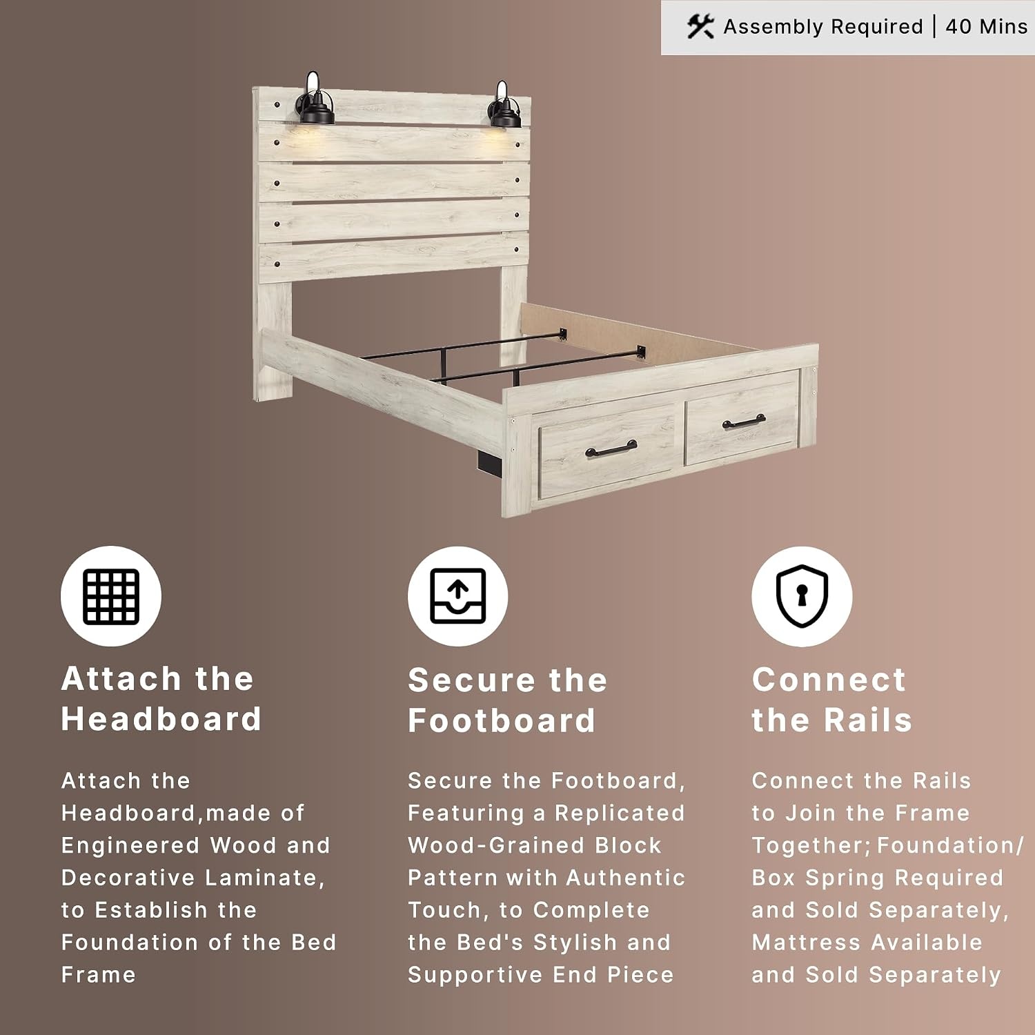 image:imageSignature Design by Ashley Drystan Full Bookcase Bed with DrawersQueen
