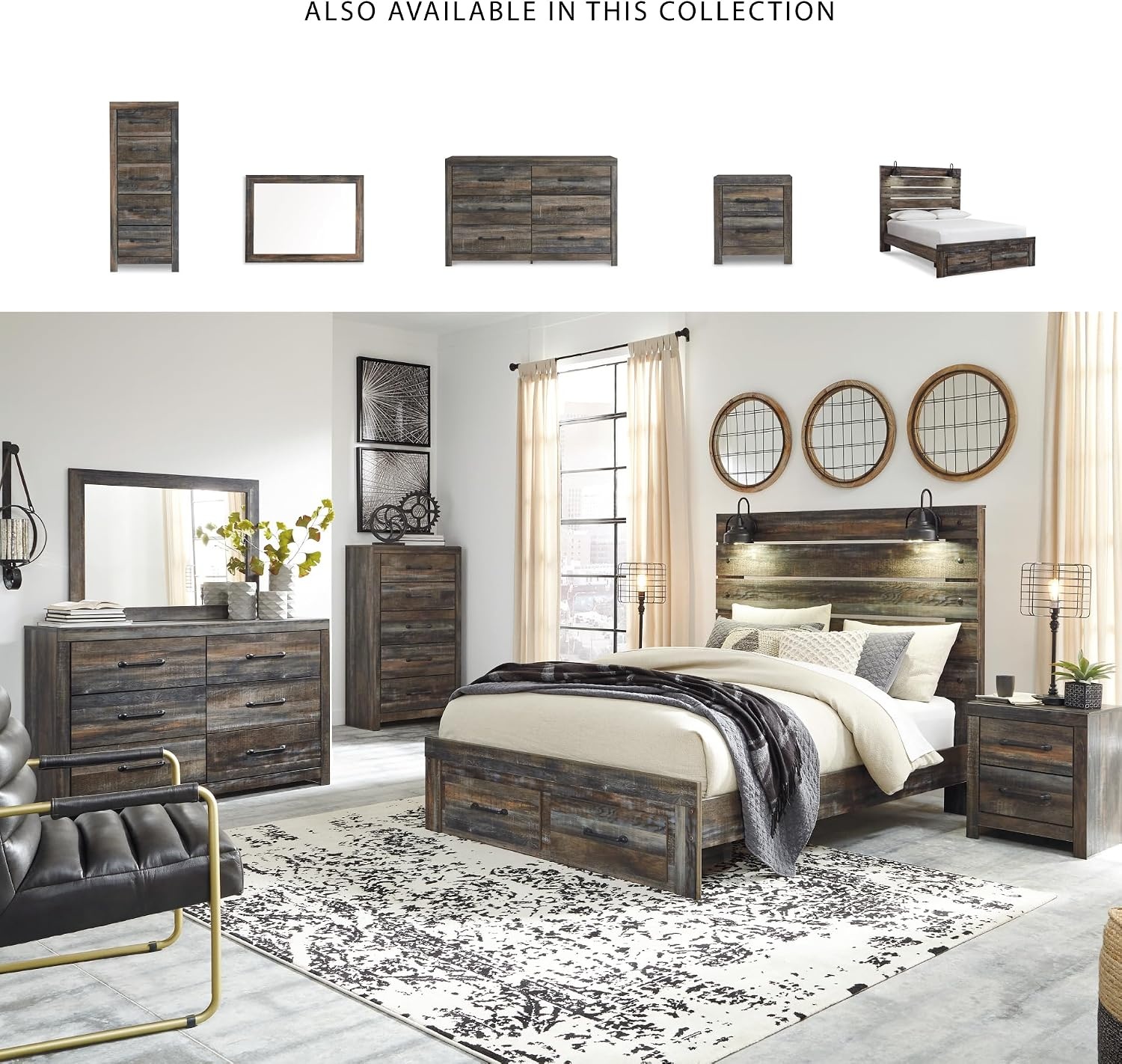 image:imageSignature Design by Ashley Drystan Full Bookcase Bed with DrawersQueen