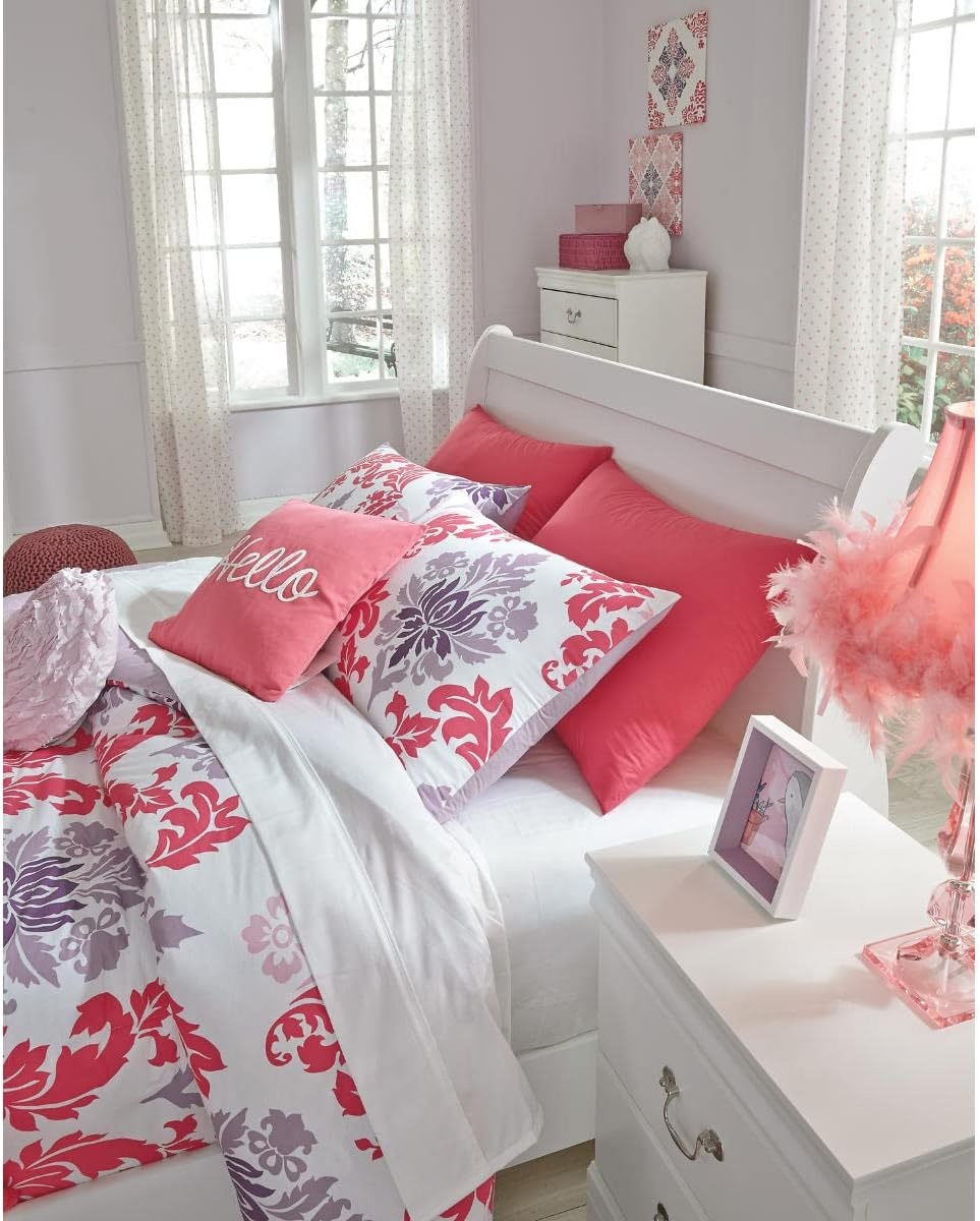 image:imageSignature Design by Ashley Huey Vineyard Queen Sleigh Bed Frame BlackWhite