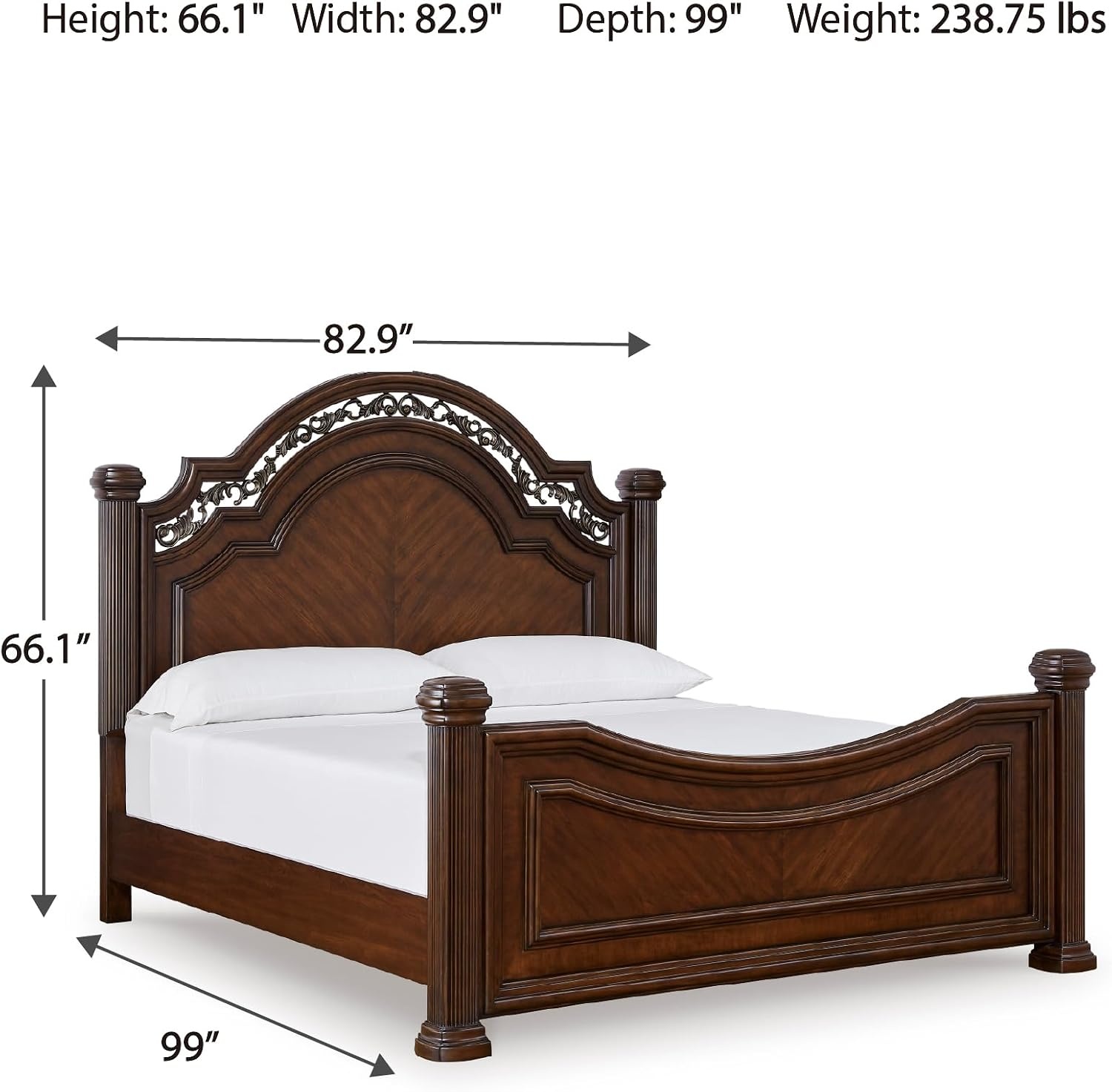 image:imageSignature Design by Ashley Lavinton King 4 Poster Bed Cherry BrownCalifornia King
