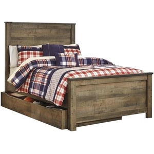 Ashley Furniture Trinell Full Panel Bed with Trundle in Brown(Full)