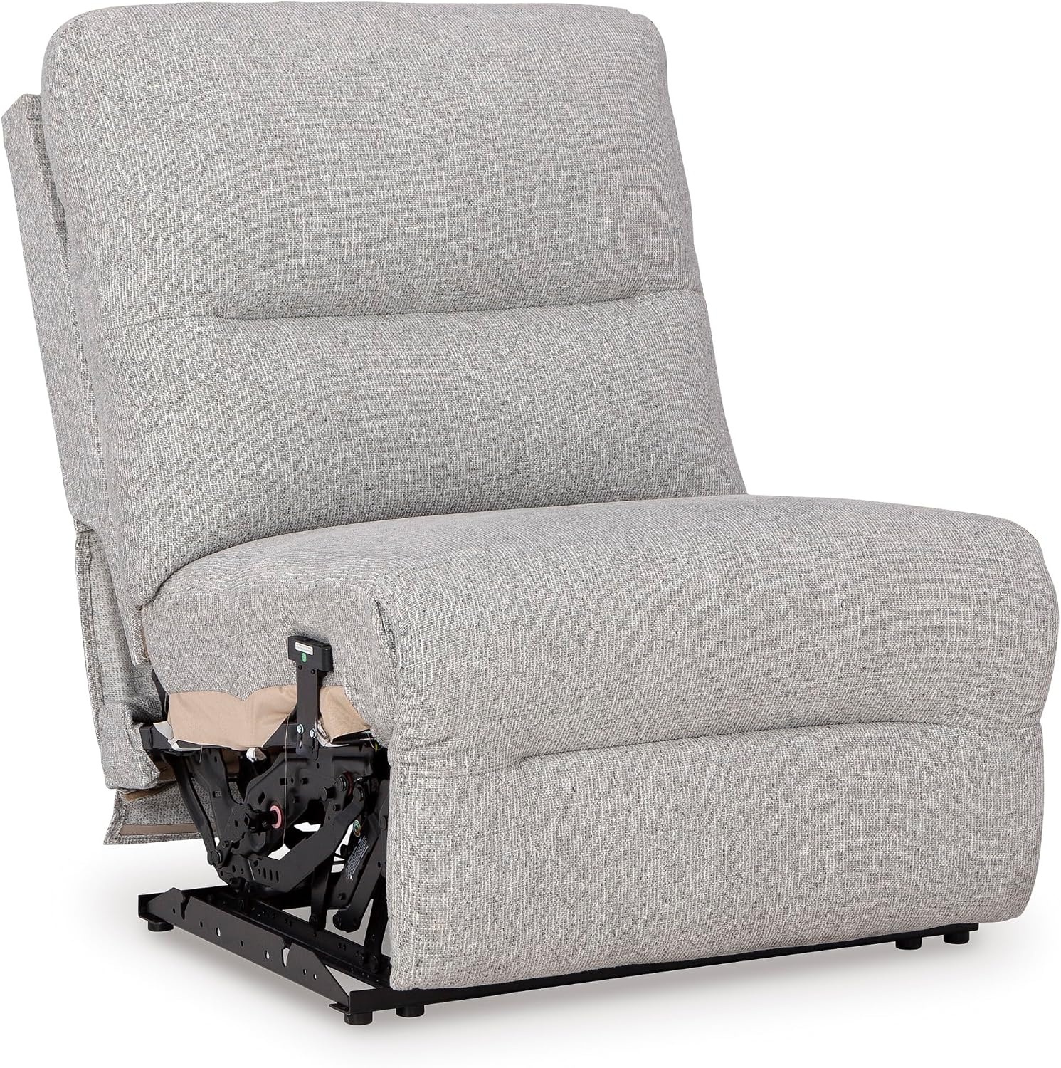 image:imageSignature Design by Ashley Acklen Place Stain Resistant Contemporary LeftArm Facing 3Piece Power Reclining Sectional Sofa with Chaise Adjustable Headrest USB PortsConsole and Cup Holders BluePewter