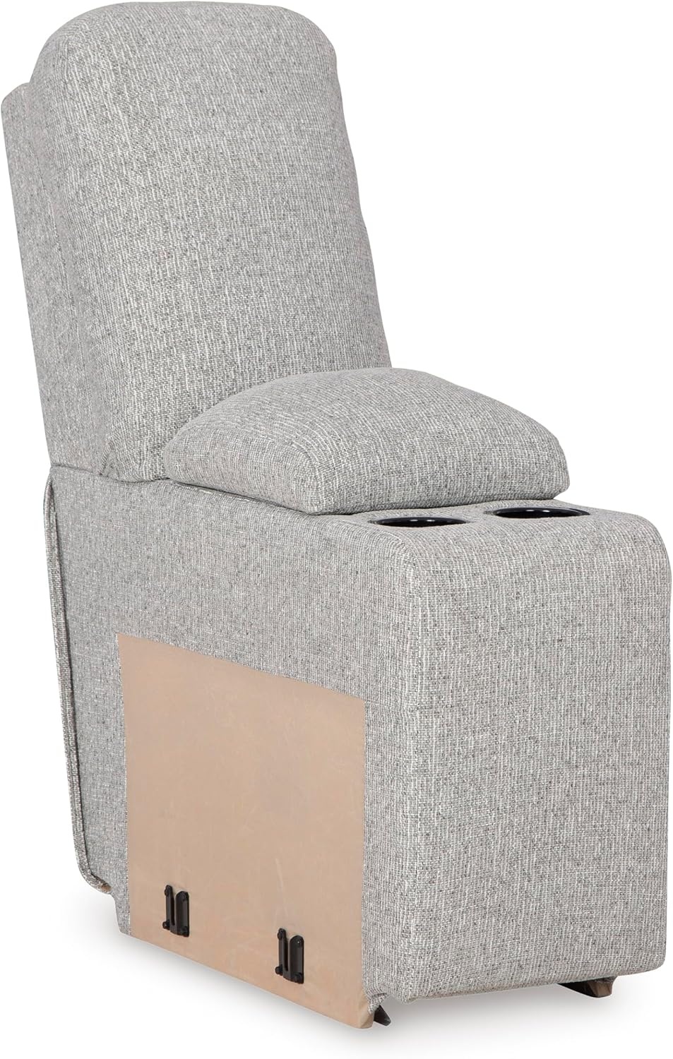 image:imageSignature Design by Ashley Acklen Place Stain Resistant Contemporary LeftArm Facing 3Piece Power Reclining Sectional Sofa with Chaise Adjustable Headrest USB PortsConsole and Cup Holders BluePewter