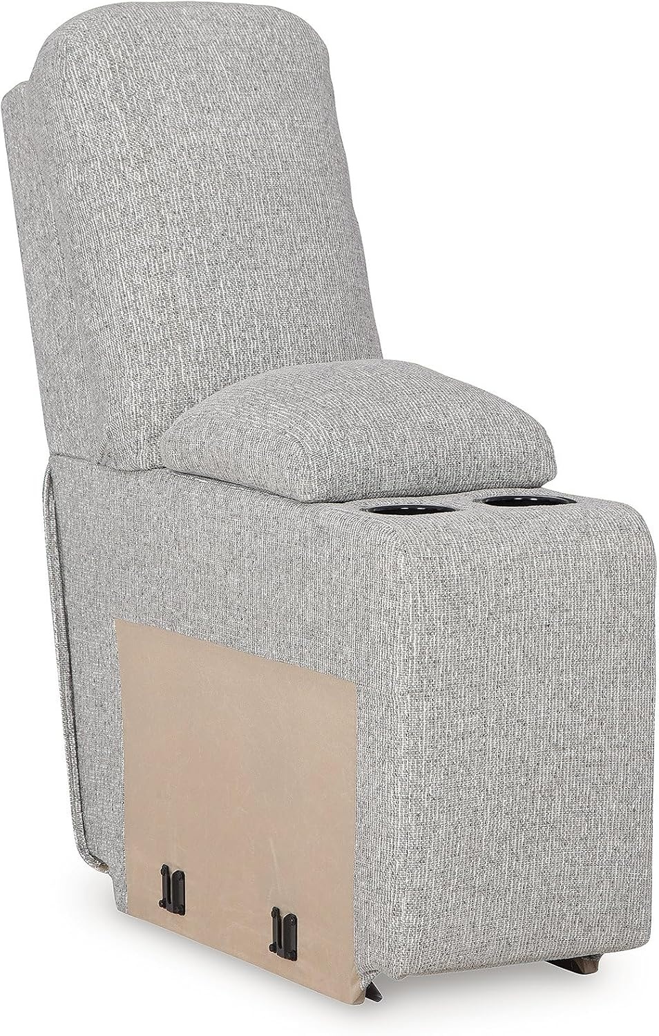 image:imageSignature Design by Ashley Acklen Place Stain Resistant Contemporary LeftArm Facing 3Piece Power Reclining Sectional Sofa with Chaise Adjustable Headrest USB PortsConsole and Cup Holders BluePewter