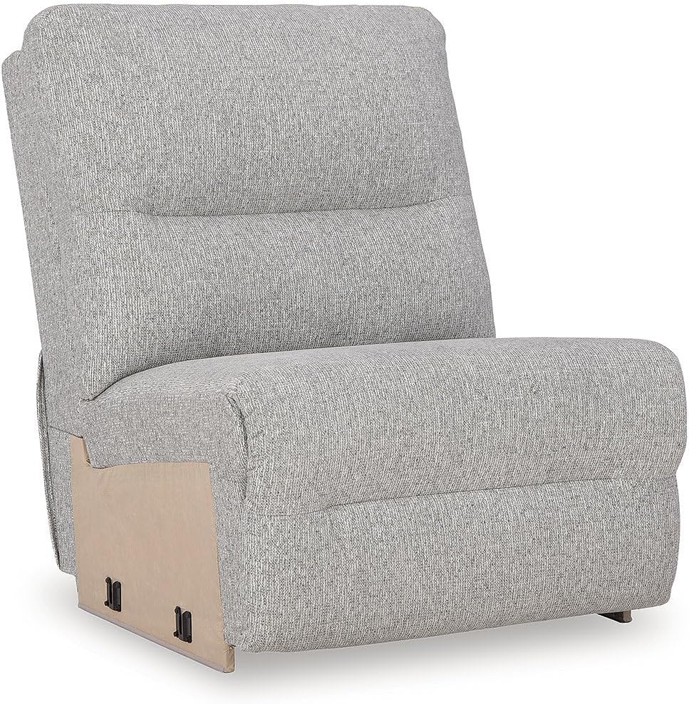 image:imageSignature Design by Ashley Acklen Place Stain Resistant Contemporary LeftArm Facing 3Piece Power Reclining Sectional Sofa with Chaise Adjustable Headrest USB PortsConsole and Cup Holders BluePewter
