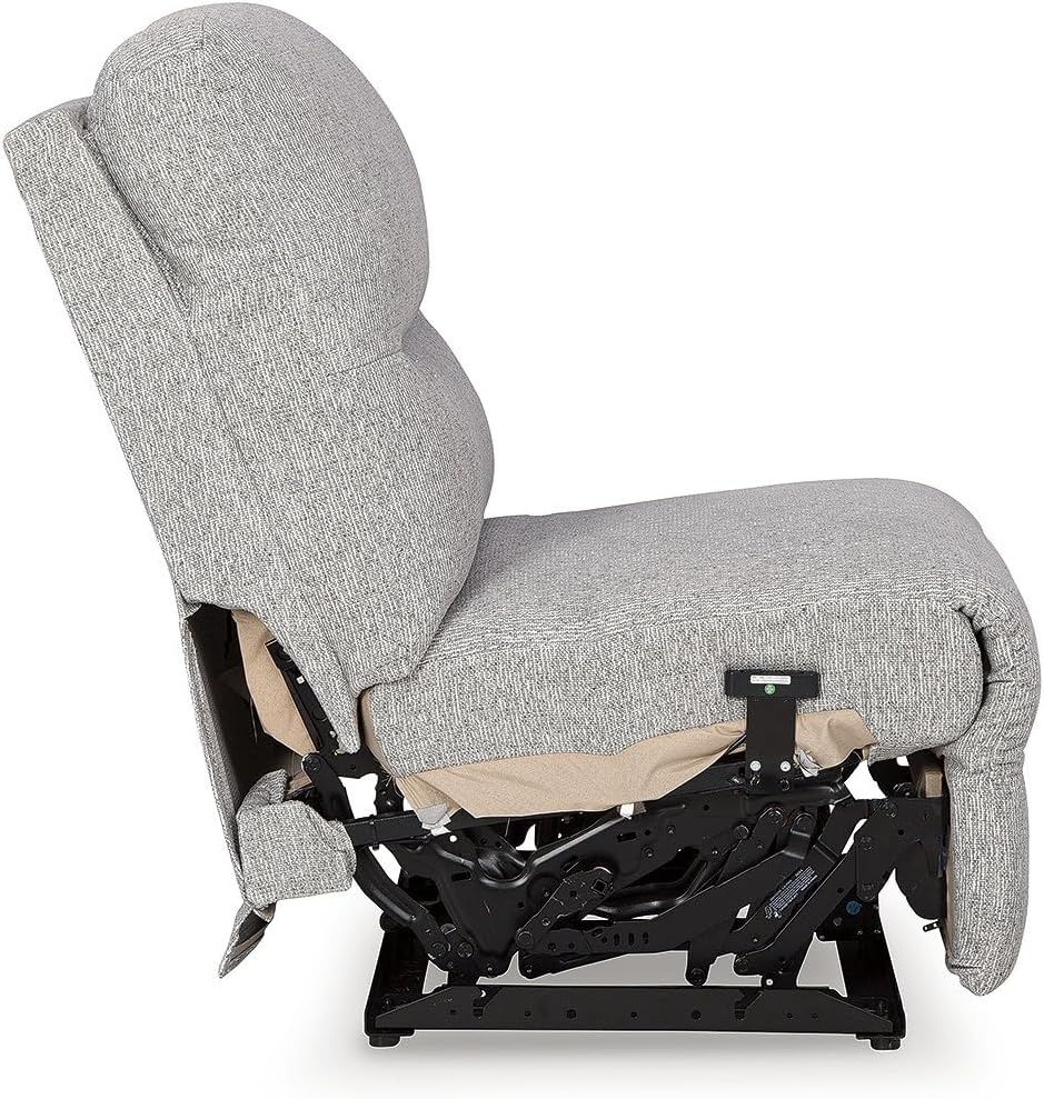 image:imageSignature Design by Ashley Acklen Place Stain Resistant Contemporary LeftArm Facing 3Piece Power Reclining Sectional Sofa with Chaise Adjustable Headrest USB PortsConsole and Cup Holders BluePewter