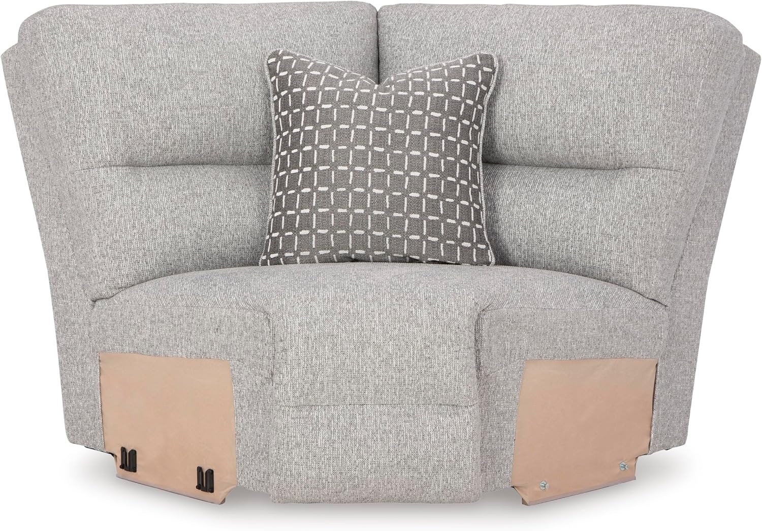 image:imageSignature Design by Ashley Acklen Place Stain Resistant Contemporary LeftArm Facing 3Piece Power Reclining Sectional Sofa with Chaise Adjustable Headrest USB PortsConsole and Cup Holders BluePewter